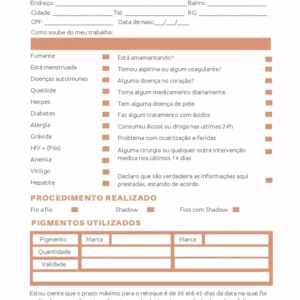 Modelos de Ficha de Atendimento + Termo de Responsabilidade